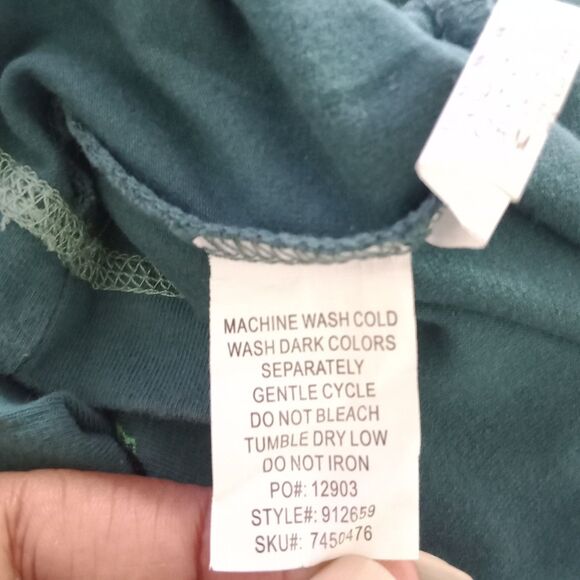 Bit & Bridle Green Horse Floral Western Equestrian n Print Long Sleeve T Size L - Picture 3 of 7